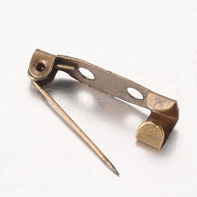 Nickel Free Antique Bronze Iron Pin Backs Brooch Safety Pin Findings X-E035Y-NFAB-1