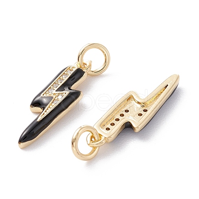 Brass Micro Pave Clear Cubic Zirconia Pendants LS-ZIRC-A019-12G-E-1