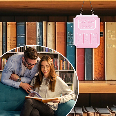 Plastic Books Read This Year Bookshelf Counter Bookish Decoration AJEW-WH0596-877B-1