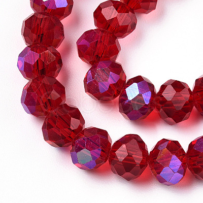 Electroplate Glass Beads Strands EGLA-A034-T1mm-L20-1