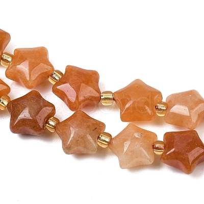 Natural Red Aventurine Beads Strands G-Z080-A22-10mm-1