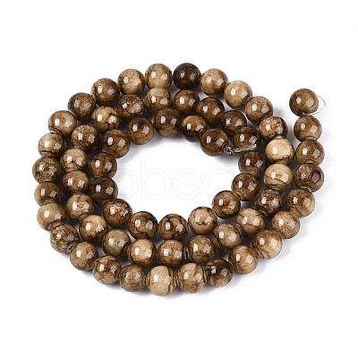 Natural Persian Jade Beads Strands X-G-A255-A02-04E-1