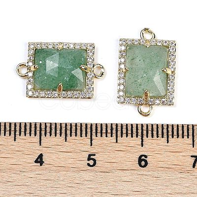 Natural Green Strawberry Quartz Faceted Rectangle Links G-I375-07G-06-1