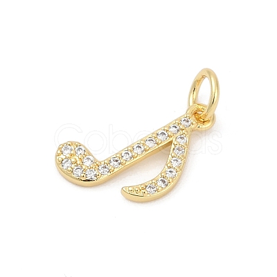 Brass Pave Cubic Zirconia Pendants KK-U062-29G-1