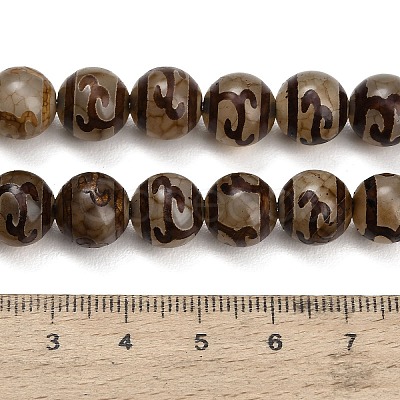Tibetan Style dZi Beads Strands GG-CBA4812-B08-10MM-1