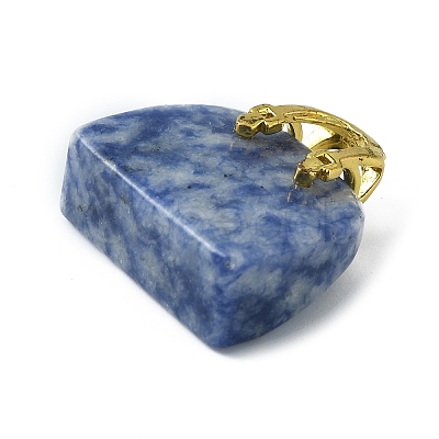 Natural Blue Spot Jasper Pendants G-WH0018-033G-06-1