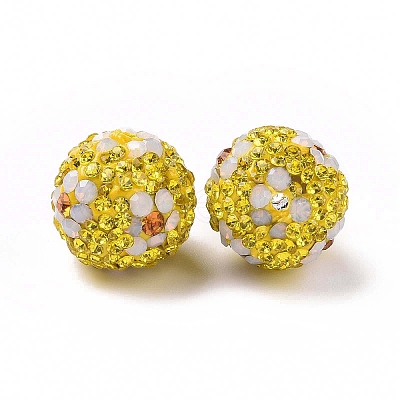 Polymer Clay Rhinestone Beads RB-L029-03H-1