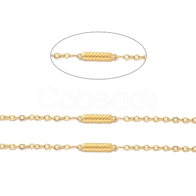 Ion Plating(IP) 304 Stainless Steel Rectangle Link Chains STAS-B041-09G-1