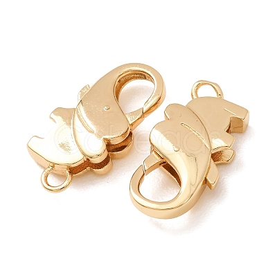 Brass Lobster Claw Clasps KK-CBACC01-03G-1