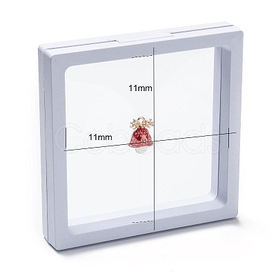 Square Transparent PE Thin Film Suspension Jewelry Display Box CON-D009-01C-05-1