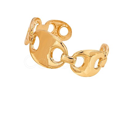 Coffee Bean Alloy Cuff Bangles & Rings Sets FS-WG0F6B5-01-1