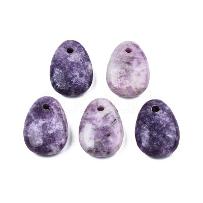 Natural Lepidolite Pendants G-N0325-15B-1
