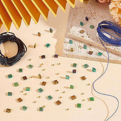 DIY Glass Seed Beaded Bracelet Making Kit DIY-AR0003-82-1
