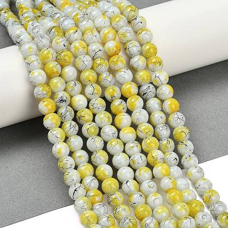 Drawbench & Baking Paint Glass Beads Strands GLAA-S176-03-1