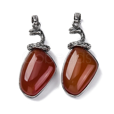 Natural Carnelian(Dyed & Heated) Pendants G-K338-42AS-06-1