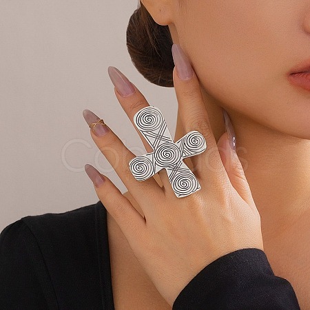 Alloy Adjustable Ring RJEW-K260-01A-P-1