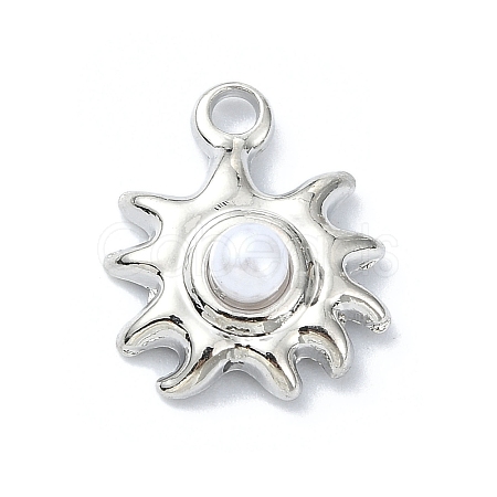 Alloy With ABS Pearl Pendants PALLOY-S188-02P-1