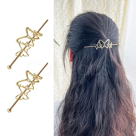 Alloy Hair Sticks OHAR-Z001-04G-1