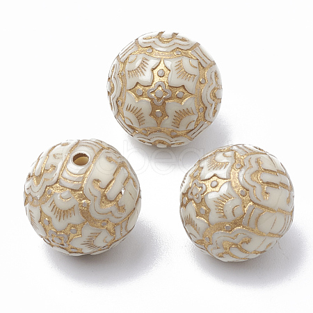 Plating Acrylic Beads X-PACR-T001-08-1