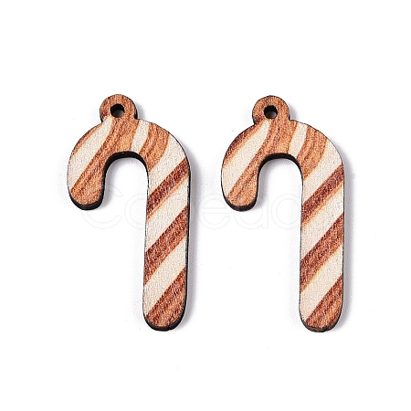 Printed Poplar Wood Pendants FIND-N005-74A-1