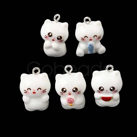 Opaque Resin Pendants RE-CBAD0A2-11P-1
