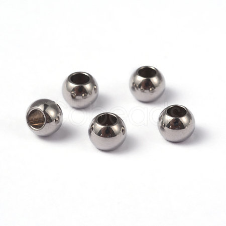 Tarnish Resistant 202 Stainless Steel Spacer Beads STAS-G130-4mm-61P-1