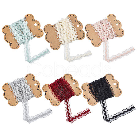 12m 6 Colors Braided Net Lace Elastic Cord/Band OCOR-AR0001-26-1
