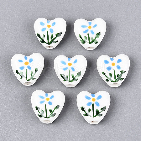 Handmade Porcelain Ceramic Beads PORC-T134-28C-1