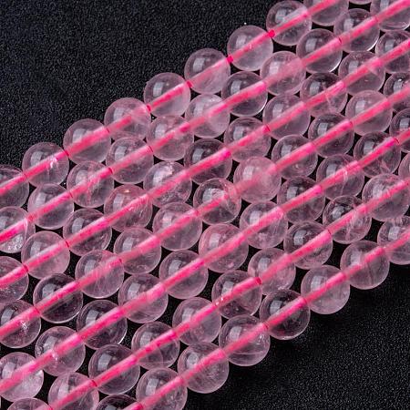 Natural Rose Quartz Bead Strands G-R173-10mm-04-1