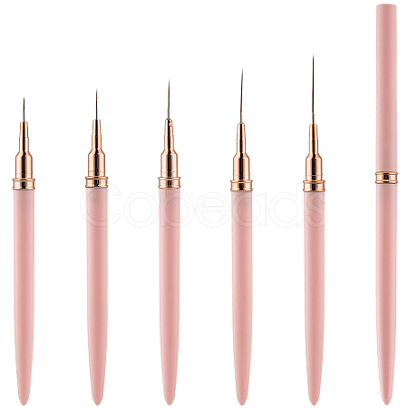 5Pcs Plastic Nail Art Line Brush AJEW-WH20816-069A-1
