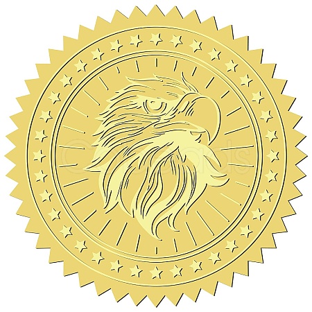 34 Sheets Self Adhesive Gold Foil Embossed Stickers DIY-WH0509-017-1