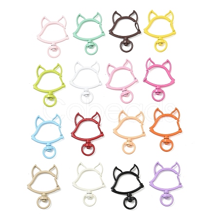 Spray Paint Alloy Swivel Clasps AL-CBA3ACE-01-1