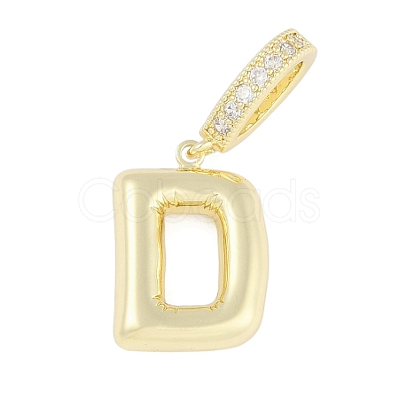 Brass Micro Pave Clear Cubic Zirconia Pendants KK-M289-01D-G-1