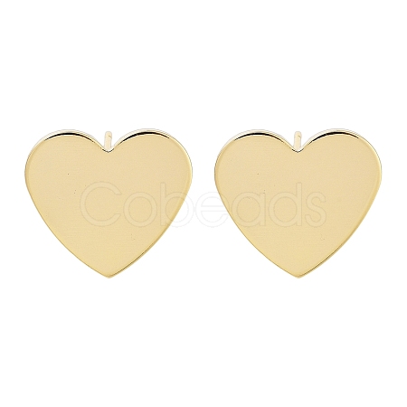 Brass Stud Earrings Findings EJEW-B063-06G-1