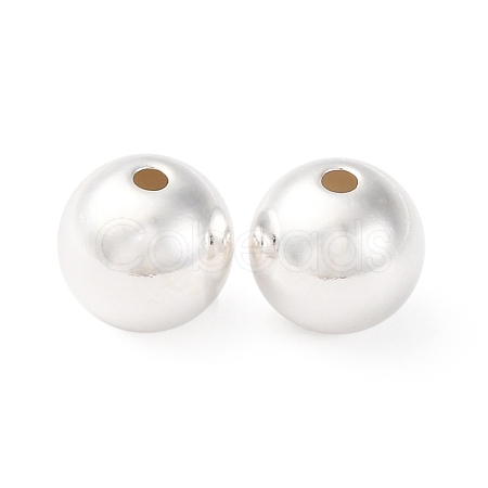 Fine Silver Round Beads STER-A047-08A-S-1