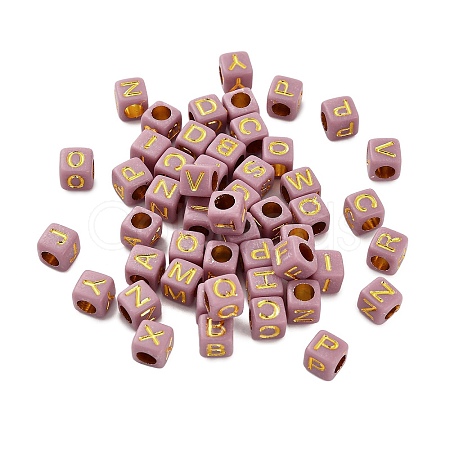 Opaque Acrylic Beads OACR-H046-01H-1