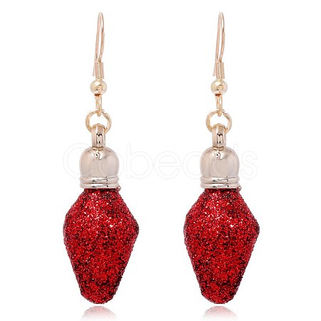 Christmas Theme Alloy Plastic Dangle Earrings FS-WG6FBD6-22-1