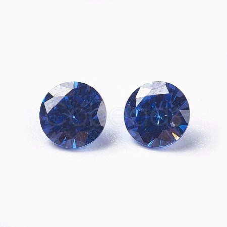 Cubic Zirconia Pointed Back Cabochons ZIRC-WH0001-B10-1