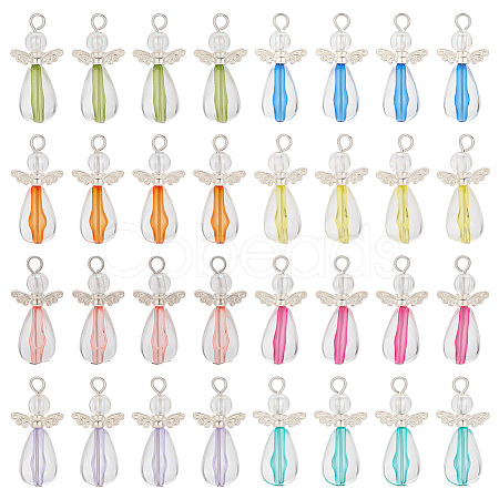 4Sets Transparent Acrylic Pendants FIND-PH0009-57-1
