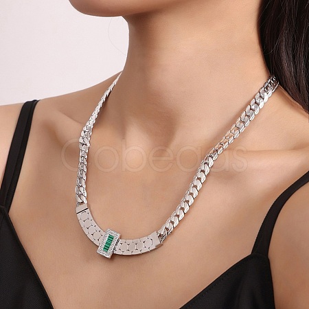 304 Stainless Steel Chunky Necklaces NJEW-Q322-03P-1