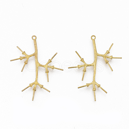 Brass Peg Bails Pendants KK-S349-231-NF-1