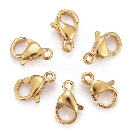 304 Stainless Steel Lobster Claw Clasps X-STAS-H352-01B-G-1
