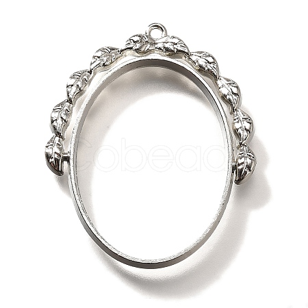 Rotatable Alloy Swivel Open Back Bezel Pendants PALLOY-I223-18P-1