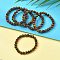 Natural Tiger Eye Bead Stretch Bracelets, Round, 2-1/8 inch~2-3/8 inch(5.5~6cm), Bead: 8mm