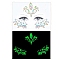 Luminous Glow in the Dark Removable Temporary Water Proof Tattoos Paper Stickers, Antique White, 14.5x17cm