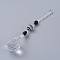 Faceted Crystal Glass Ball Chandelier Suncatchers Prisms, with Alloy Beads, Black, 190mm