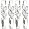 SUNNYCLUE 10Pcs Rack Plating Brass Clear Cubic Zirconia Watch Band Clasps, Cadmium Free & Lead Free, Long-Lasting Plated, Leaf, Platinum, 32x6x4mm, Hole: 3x3.7mm