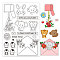 PVC Plastic Stamps, for DIY Scrapbooking, Photo Album Decorative, Cards Making, Stamp Sheets, Animal Pattern, 16x11x0.3cm