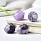 Natural Amethyst Carved Healing Acorn Figurines, Reiki Energy Stone Display Decorations, 25x20mm