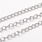 Tarnish Resistant 304 Stainless Steel Twisted Chains, Curb Chains, Soldered, with Spool, Stainless Steel Color, 4x3x0.6mm, about 32.8 Feet(10m)/roll